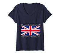 Women's Make Britain Great Again T Shirt V-Neck T-Shirt