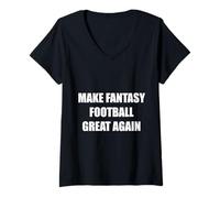 Womens Make Fantasy Football Great Again - American Sports, Draft V-Neck T-Shirt
