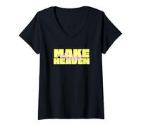 Womens Make Heaven Crowded V-Neck T-Shirt