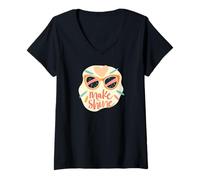 Women's Make Me Shine Quote Cute Retro Sunglasses Self Love V-Neck T-Shirt