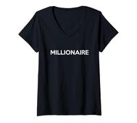 Women's Make Money with Ai Millionaire V-Neck T-Shirt