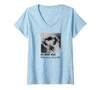 Womens Make Peace Not Profits No More War V-Neck T-Shirt