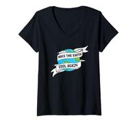 Womens Make The Earth Cool Again Climate Change Awareness V-Neck T-Shirt