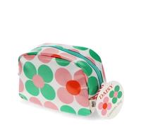 Makeup Bag - Pink and Green Daisy