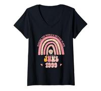 Women's Making The World A Better Place Since June 1999 Birthday V-Neck T-Shirt