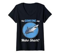 Womens Mako Sharks Did Someone say Mako Shark V-Neck T-Shirt