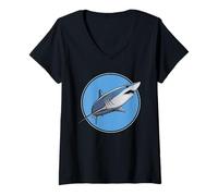 Womens Mako Sharks Mako Shark V-Neck T-Shirt