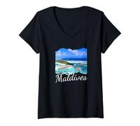 Womens Maldives V-Neck T-Shirt