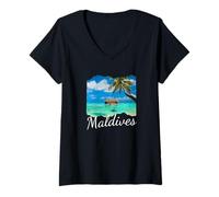 Womens Maldives V-Neck T-Shirt