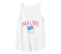Womens Malibu Sea Turtle Catch Wave Siesta Beach Surf Floral Retro Tank Top