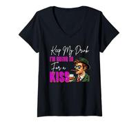 Womens Malle KEEP MY DRINK WHILE I GO FOR A KISS Mallorca V-Neck T-Shirt