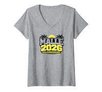 Women's Mallorca 2026 Party Urlaub Jungs Trip V-Neck T-Shirt