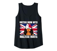 Womens Malta Girl Heritage British Born Maltese Roots Pride Tank Top