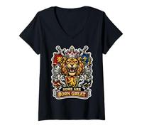 Women's Malvolio Some Born Great Twelfth Night Shakespeare Quotation V-Neck T-Shirt
