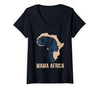 Womens Mama Africa V-Neck T-Shirt