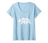 Womens Mama Bear V-Neck T-Shirt