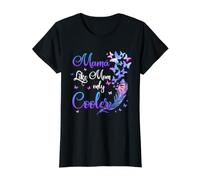 Womens Mama Like Mom Only Cooler Butterfly Greek Mommy Mother's Day Value Graphic T-Shirt