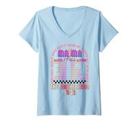 Womens Mama Makes It All Happen The Mother Tour Epic Mother Day V-Neck T-Shirt