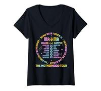 Womens Mama Makes It All Happen The Mother Tour Epic Mother Day V-Neck T-Shirt