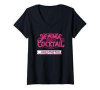 Womens Mama needs a cocktail ... hold the tail V-Neck T-Shirt