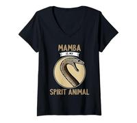 Womens Mamba is My Spirit Animal. Mambas Mamba V-Neck T-Shirt