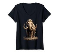 Women's Mammoth Funny Mammoths Cute Mammoth V-Neck T-Shirt