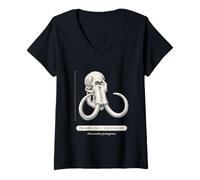 Women's Mammoth Skull Paleontology Ice Age Fossil V-Neck T-Shirt