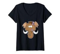 Women's Mammoth with a Flower V-Neck T-Shirt