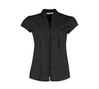 Women's Mandarin Collar Blouse Kustom Kit Noir 2XL