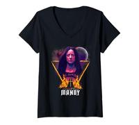 Womens Mandy Burning Triangle V-Neck T-Shirt