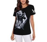 Women's Manson Rock Band Marilyn Multi-Sided Printing T-Shirts Soft Crewneck Shirt for Women Summer Minimalist & Versatile Multicoloured XL