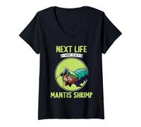 Womens Mantis Shrimps Next Life i Want to be a Mantis Shrimp V-Neck T-Shirt