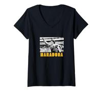 Womens Maradona Celebration Hand of God V-Neck T-Shirt