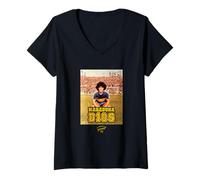 Womens Maradona D10S Boca Juniors V-Neck T-Shirt