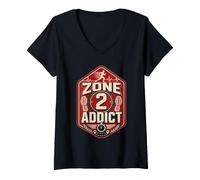 Women's Marathon Marathoner Running Zone 2 V-Neck T-Shirt