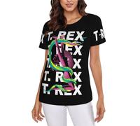 Women's Marc *Bolan-Rock Group Rex Multi-Sided Printing T-Shirts Soft Crewneck Shirt for Women Summer Minimalist & Versatile Multicoloured S