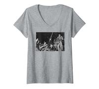 Womens Marc Bolan T Rex Frontman Starlight Ballroom Boston 1972 V-Neck T-Shirt