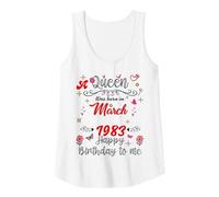 Womens March Birthday A Queen was Born in March 1983 March Tank Top