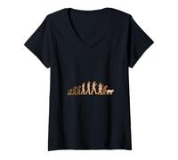 Women's March of Devolution Sheeple Statement Sheep V-Neck T-Shirt
