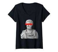 Women's Marcus Aurelius Stoic Philosopher V-Neck T-Shirt