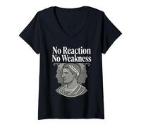 Women's Marcus Aurelius Stoicism Stoic Philosophy Roman Philosopher V-Neck T-Shirt