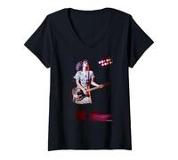 Womens Maria McKee Lone Justice Singer Live by Michael Grecco V-Neck T-Shirt