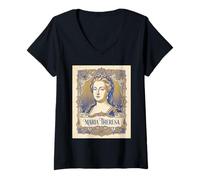 Women's Maria Theresa - Queen Habsburg Monarchy Holy Roman Empress V-Neck T-Shirt