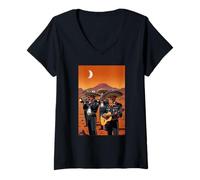 Womens Mariachis on Mars V-Neck T-Shirt