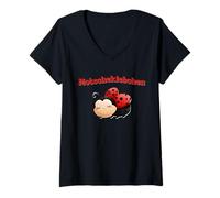 Women's Marienkäfer Motschekiebchen Sachsen Sprüche German Funny V-Neck T-Shirt
