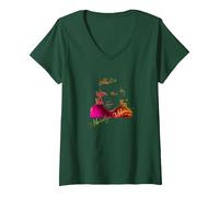 Women's Marilyn Monroe_011 V-Neck T-Shirt, Dark Green, Small