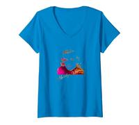Women's Marilyn Monroe_011 V-Neck T-Shirt, Sapphire Blue, X-Large