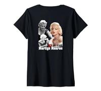Womens Marilyn Monroe_023_Back Printed V-Neck T-Shirt