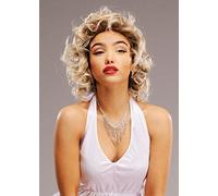Womens Marilyn Monroe Style Sandy Blonde Curly Wig
