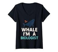 Womens Marine Biologist Oceanographer Deep Sea Nerd Science Pride V-Neck T-Shirt